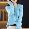 INDFS Женская мода Повседневный Осень Зима Однотонный Принт Длинный Рукав О-Образным Вырезом Свитера