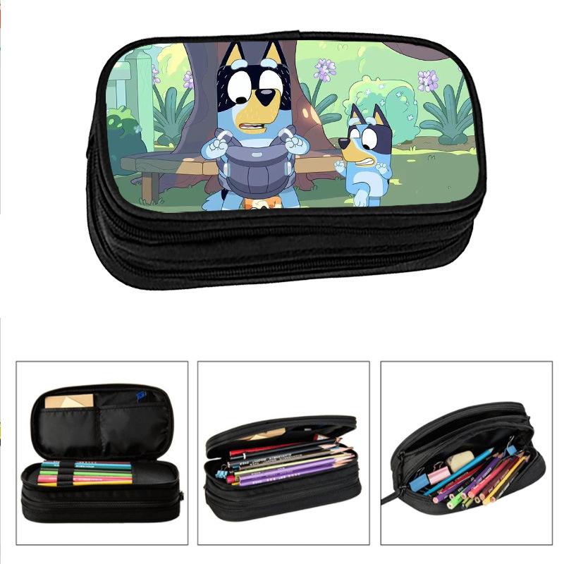 Bluey Bingo Primary School Stationery Pencil Case Cartoon Characters Children'S Cute Stationery Storage Supplies Daily Surprise