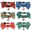 Съемный мягкий рождественский бант, снежинка, снеговик, колокольчик, кошачий ошейник, галстук, регулируемые ошейники для котят и щенков, ошейники, нарядное ожерелье