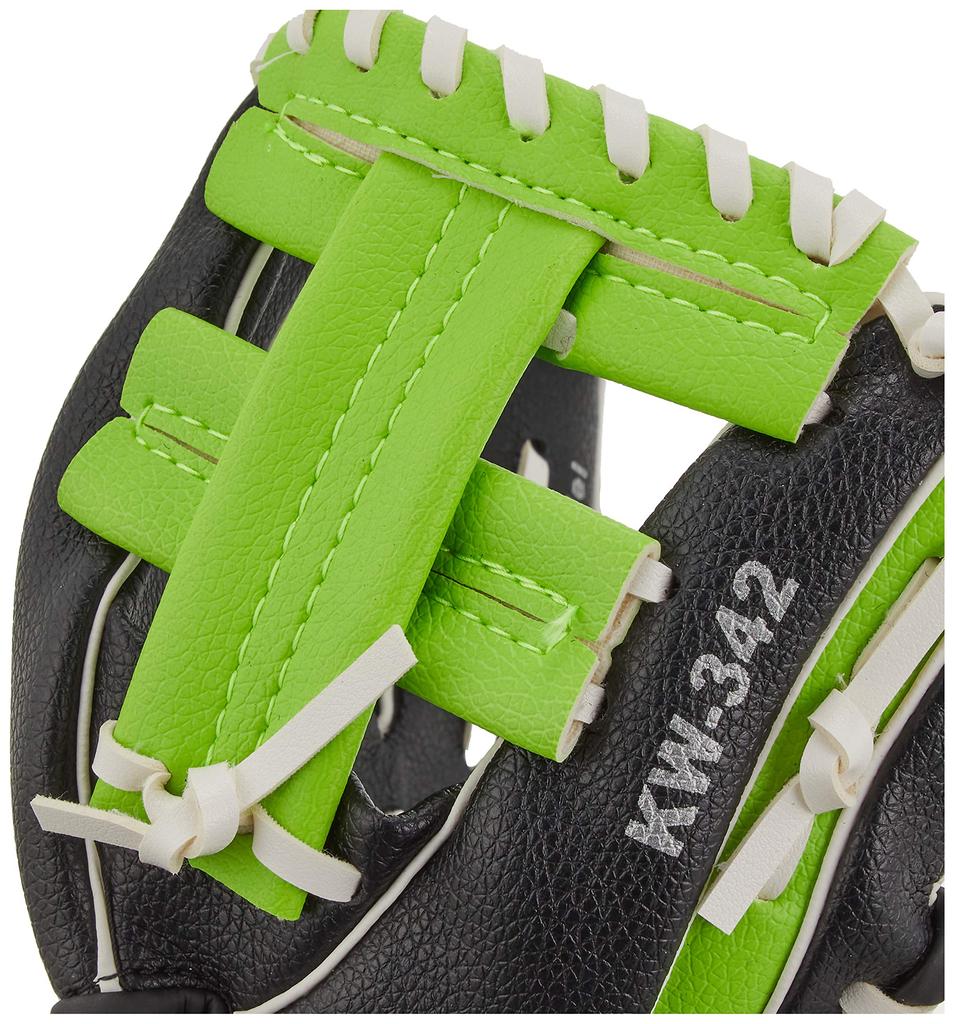 Перчатки KAISER Dragonfly Inch Baseball Catchball Practice для учеников младших классов начальной школы Софтбол Досуг Семья Спорт Черный x Зеленый 8,5 KW-342