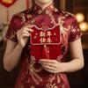 Polyester Spring Festival Red Envelope Traditional God of Wealth Red Pocket  Wedding