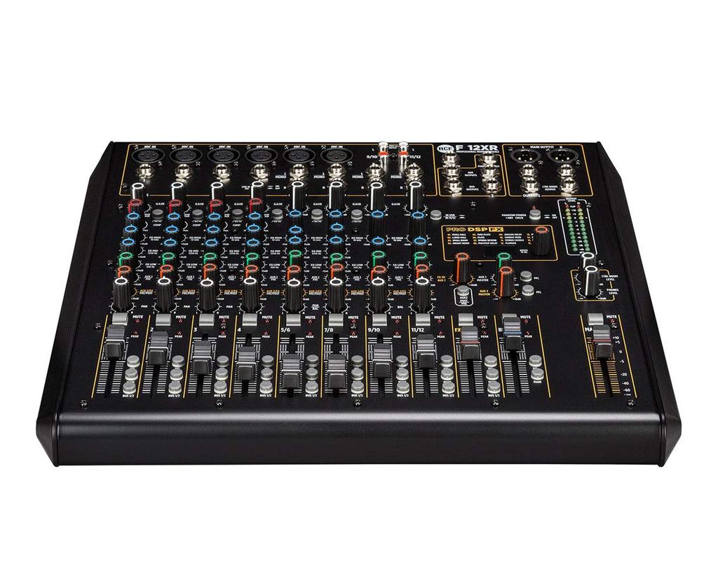 RCF USB interface effector 12CH mixing console F12XR black 2×2 & built-in