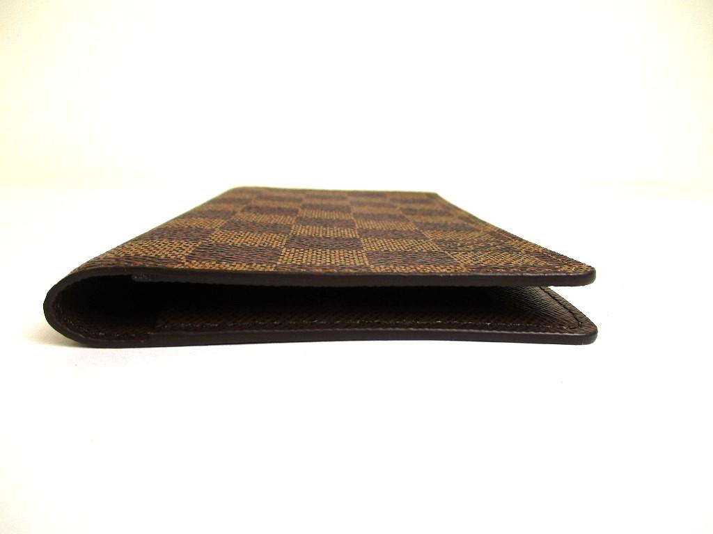 Authentic LOUIS VUITTON Damier Brown Leather Card Holder Notebook Cover #a903 Refurbished