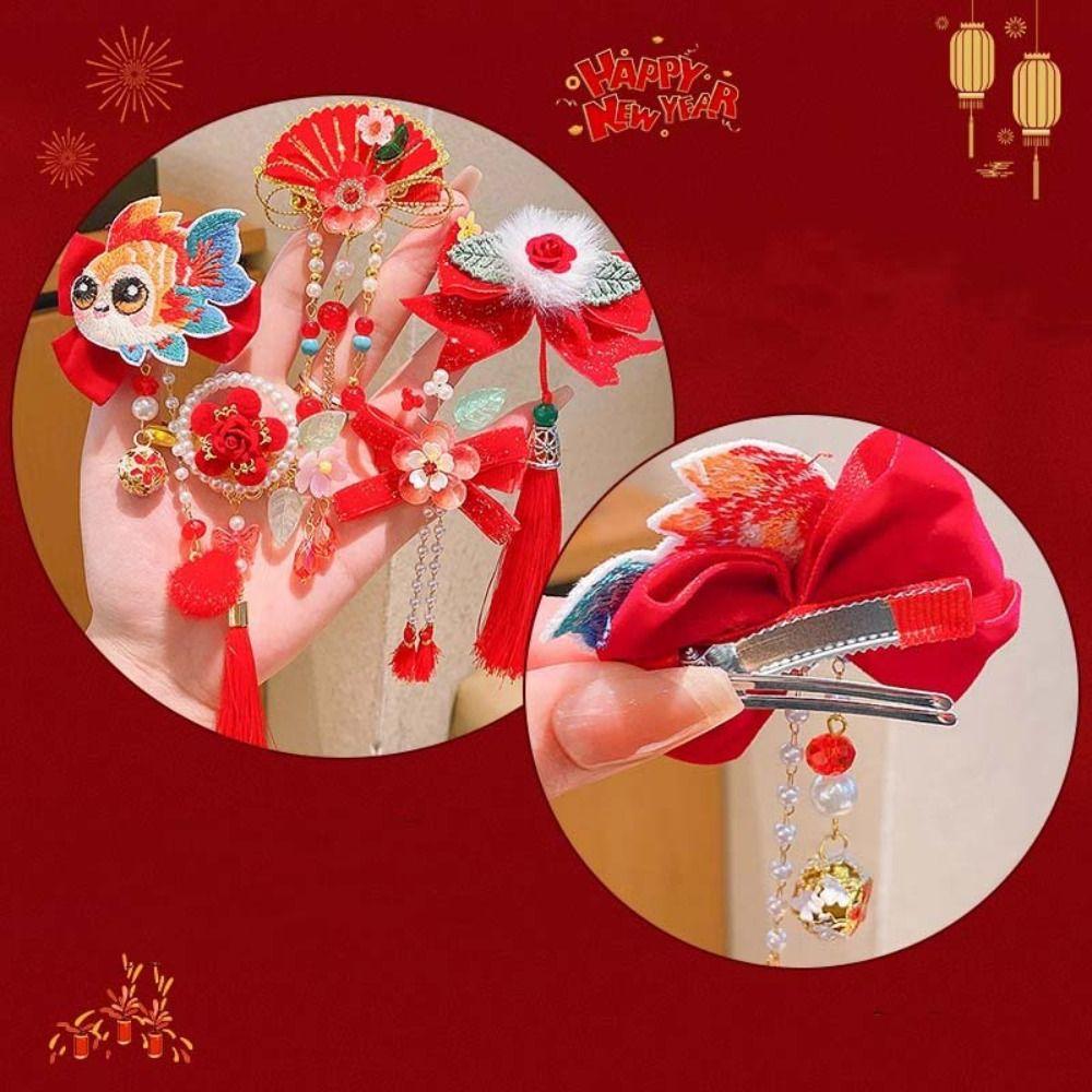 Hanfu Headwear Children's New Year Hairpin Tang Suit Ancient Style Hair Clips Kids