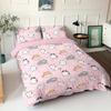 Cat Bedding Set, Duvet Cover for Children Adults,  Cute Pink Cat Chec Pattern Duvet Cover with Pillowcase Microfibre Bedding Set