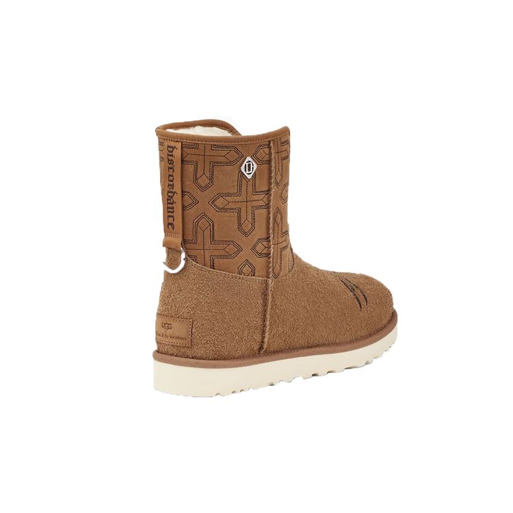 UGG Вышитые ботинки Kenton, теплые, удобные, короткие, зимние ботинки, унисекс, каштановые 1136610-CHE