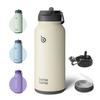 BOTTLE BOTTLE Water Bottle, 850ml Large Capacity, Stainless Steel Bottle with Bottom Storage, 2-Way Lid, Straw, Direct Drinking, Vacuum Insulated, Kee