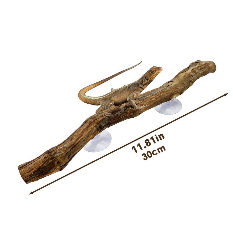 Искусственные ветки Пещера-уголок для рептилий Искусственная ветка Украшение для растения террариума С присоской Амфибия Ящерица Змея Лазание