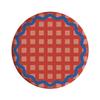 Round plaid hard diatom mud coffee tea coaster thermal insulation pad office non-slip absorbent pad
