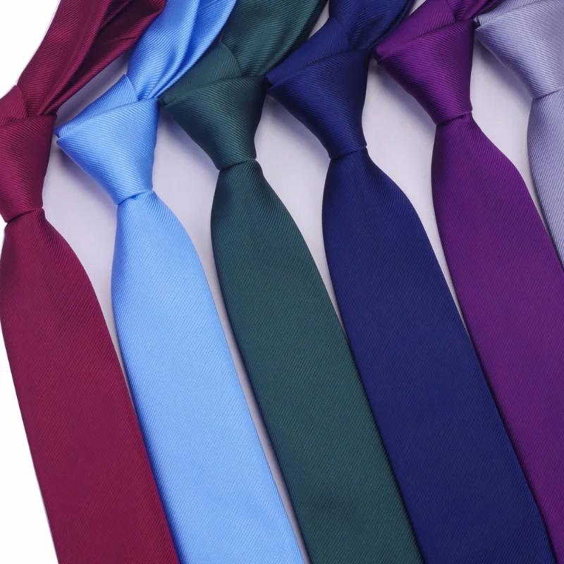 Solid Color Narrow Edition Smooth Tie for Men's New Product Formal Polyester Silk Casual Fashion Hand Tie Wedding Suits Cravate