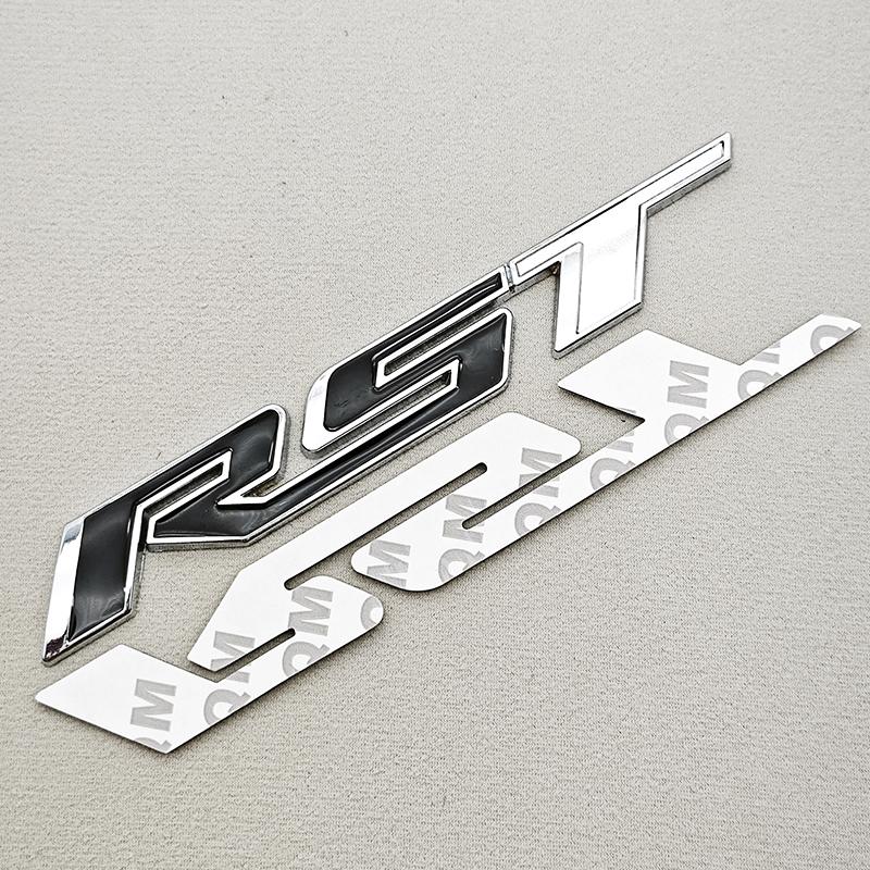 AABHC1 3D Metal Car Sticker Logo RST Emblem Front Fender Rear Trunk Badge For Chevrolet Silverado Tahoe Suburban Traverse Accessories