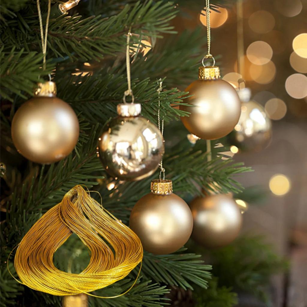 Wholesale Gold Silver Thread Gift Wrap Strings for Christmas Balls Pendents Ropes DIY Jewelry Making Price Tags Hanging Threads