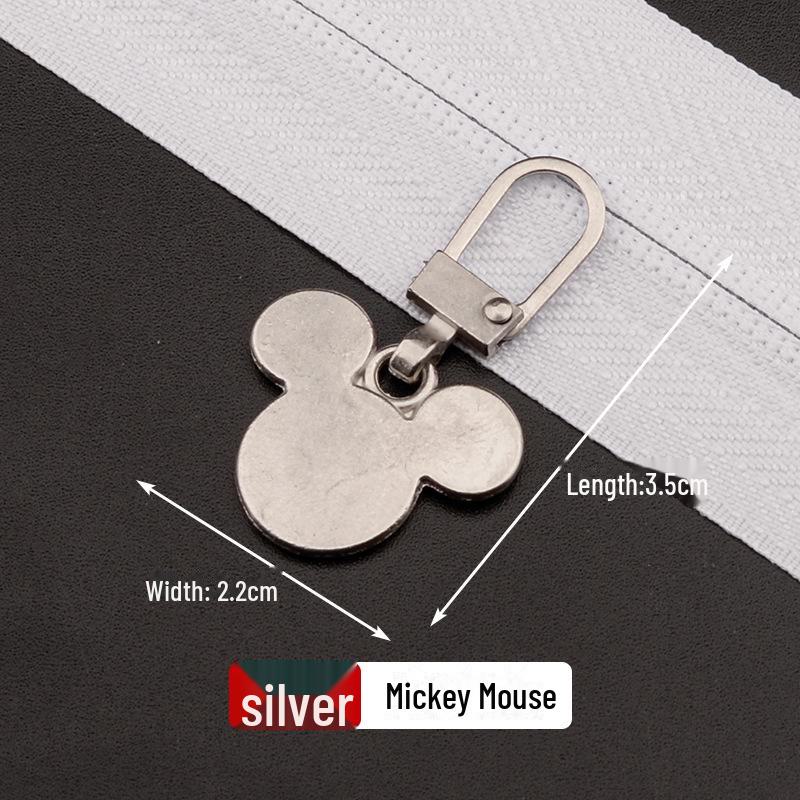 Metal Zipper Pull Tab with Removable Head for Clothing Repair and Accessories