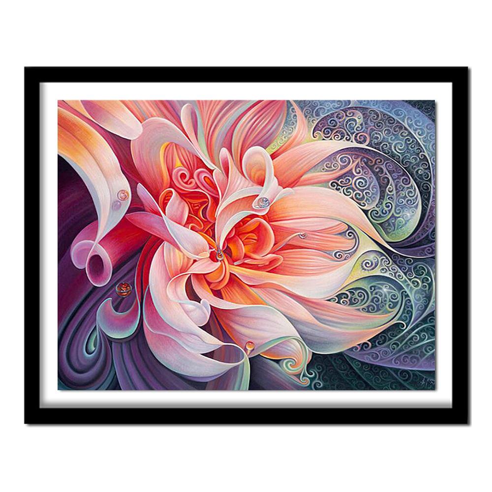Full Round Drill 5D DIY Diamond Painting "peony Flower" 3D Embroidery Set Cross Stitch Decor Gift
