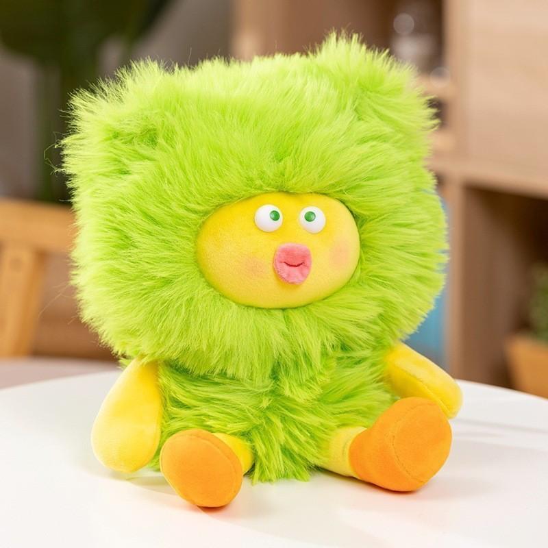 Причудливая длинношерстная плюшевая игрушка Милая подушка для детей Синий кот Набивная игрушка из ПП хлопка