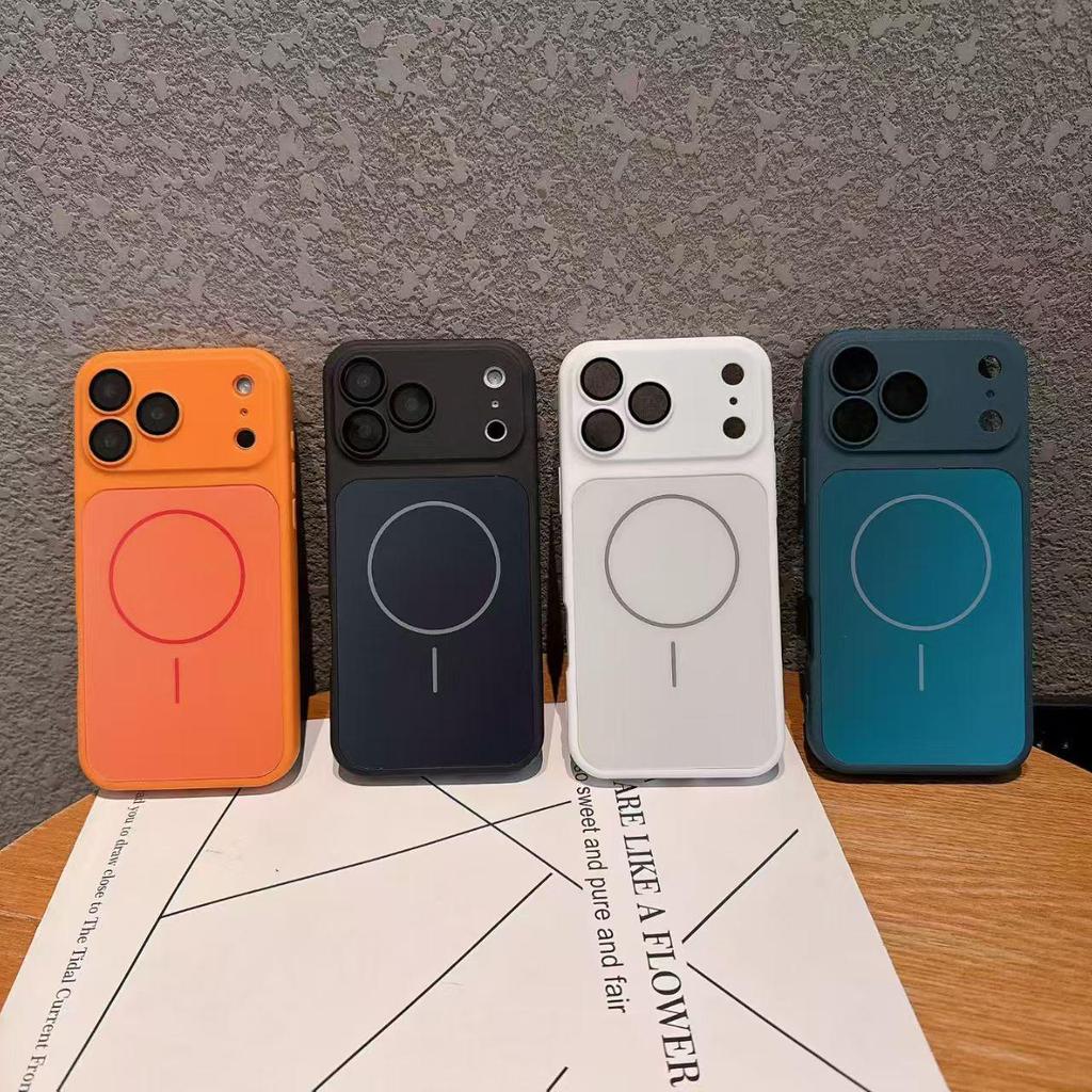 Трансформируемый Магнитный Кольцо Тонкий Чехол для Телефона для Apple 17ProMax, 16/15/14/13/12 - Ощущение Кожи, Стиль Наклейки Cross-Border