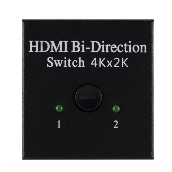 Сплиттер 4K, совместимый с HDMI, двунаправленный KVM-переключатель 1x2-2x1, выход 2 в 1 для PS4-3, ТВ-бокса [1505334]
