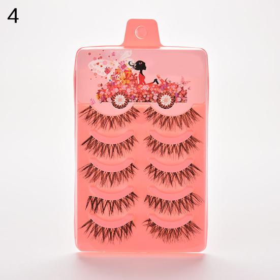 5 пар макияж ручная работа длинные густые перекрещенные накладные ресницы наращивание ресниц
