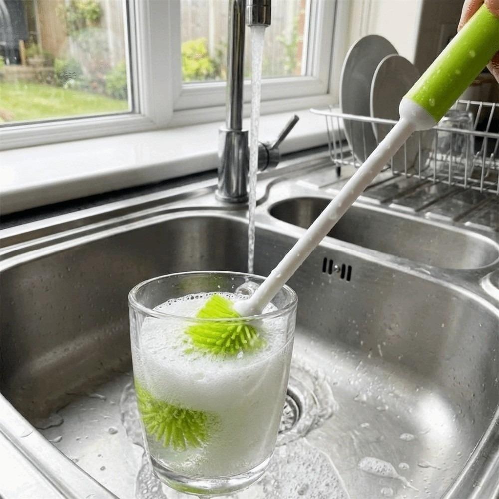 Soft Silicone Cup Brush TPR Cup Scrubber Stain Removal Bottle Cleaner Daily Cleaning