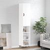 VidaXL Highboard Glossy White 34.5x34x180 Cm Engineered Wood 3198955