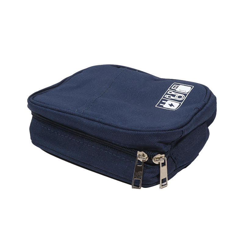 Travel Digital Accessories Storage Pouch Compact Data Cable Carrying Case Organizer Zipper Pouch for Earphone Power Bank