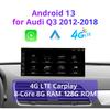 10,25'' Android 13.0 автомобильное радио для Q3 2013-2018 мультимедийный плеер навигация стерео CarPlay экран головное устройство GPS
