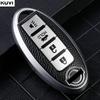 Для Infiniti Nissan Altima Maxima Murano Rogue Sentra 370Z Кожаный ТПУ Автомобильный 4-кнопочный Чехол-футляр для ключа Брелок Защитный Аксессуары