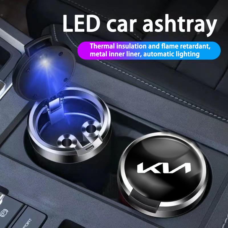 AABJM1 Portable car ashtray with indicator light For New Kia KN Ceed Rio ProCeed Niro Morning Stonic Optima Forte 5 3 4 K7 K5 K8 K3 K9