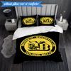 3PCS BSC Football Yellow And Black Unity Bedding Set 2D Printing (Includes 1 Duvet Cover + 2 Pillowcases Coreless), Bedroom decor,Fan gift