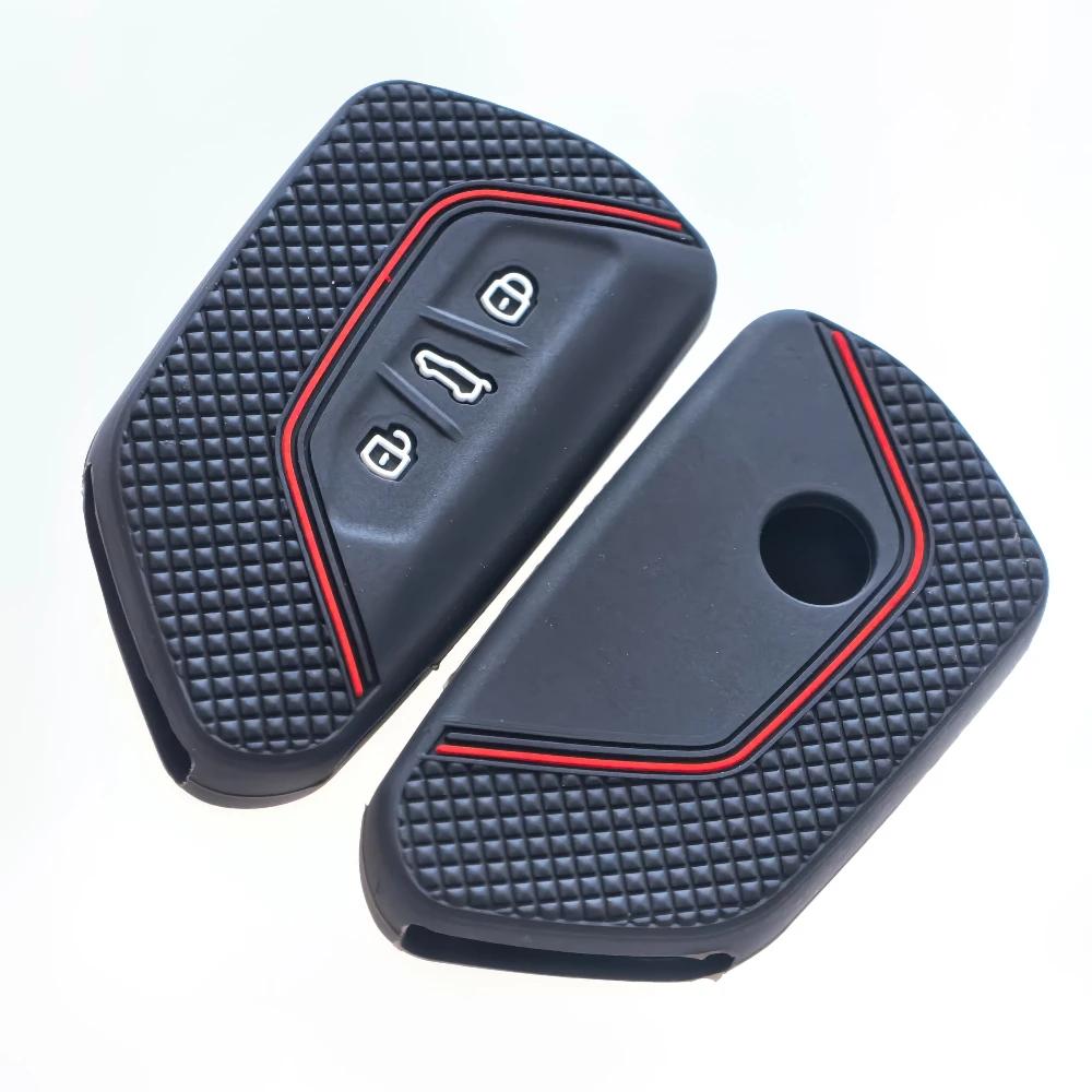 Чехол-брелок для ключа автомобиля для VW Volkswagen/Golf 8 MK8 ID.3 ID.4 /Cupra/Skoda/Octavia A8/SEAT/Leon MK4 2020 2026/Formentor/Tarraco