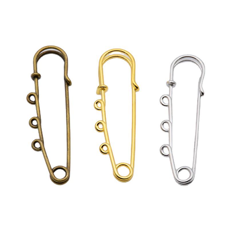 Metal Wrap-Around Large Safety Pin Brooch for DIY Handmade Jewelry Accessories