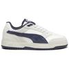 Puma Doublecourt Leather Low Top Sneakers Unisex Sneakers White Navy-Blue 393283-03