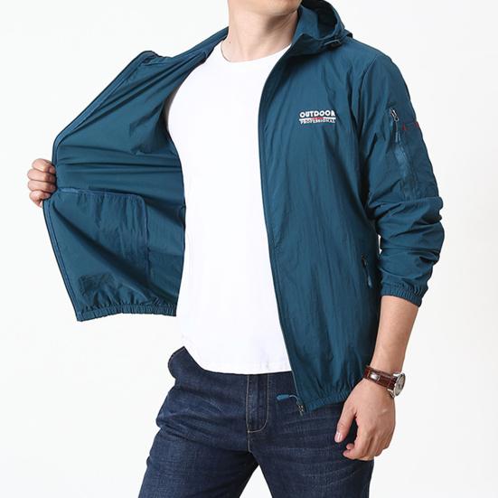 Унисекс солнцезащитная куртка с капюшоном, длинная тонкая быстросохнущая спортивная куртка с рукавами на открытом воздухе, однотонная солнцезащитная верхняя одежда с карманами