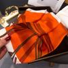 Polyester Lily Scarves Wrap Square Neckerchief Fashion Silk Hair Bands  Female Accessories