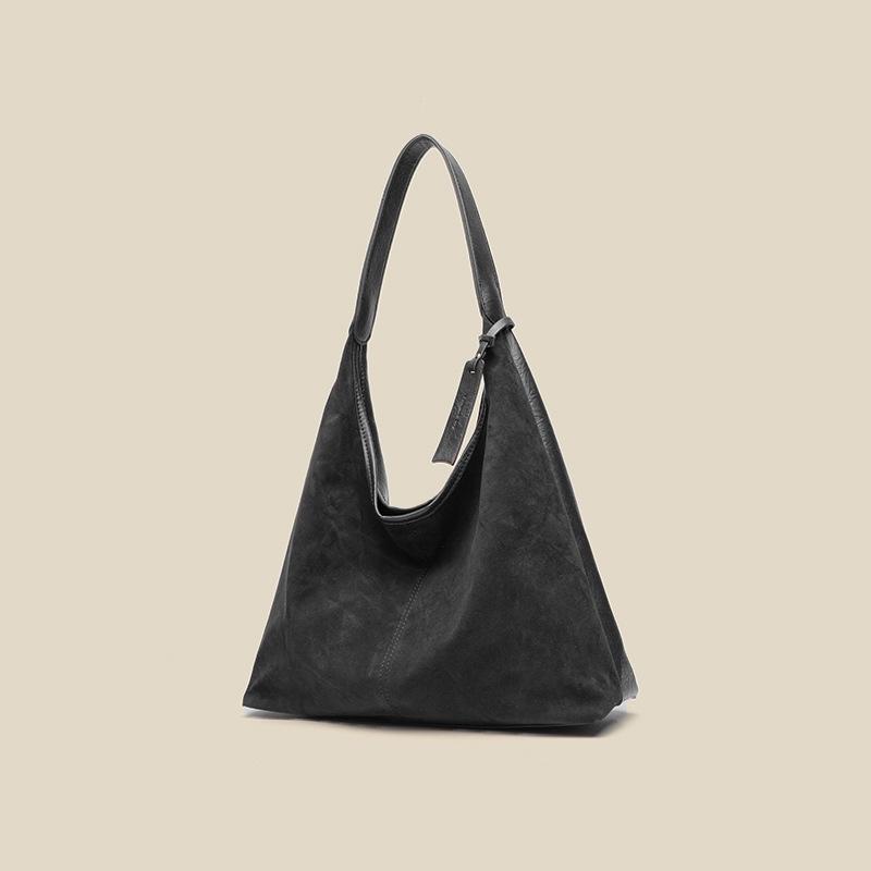Большая вместительная сумка, замшевая сумка на плечо, популярная сумка-ведро для поездок на работу, сумка через плечо с широким ремнем