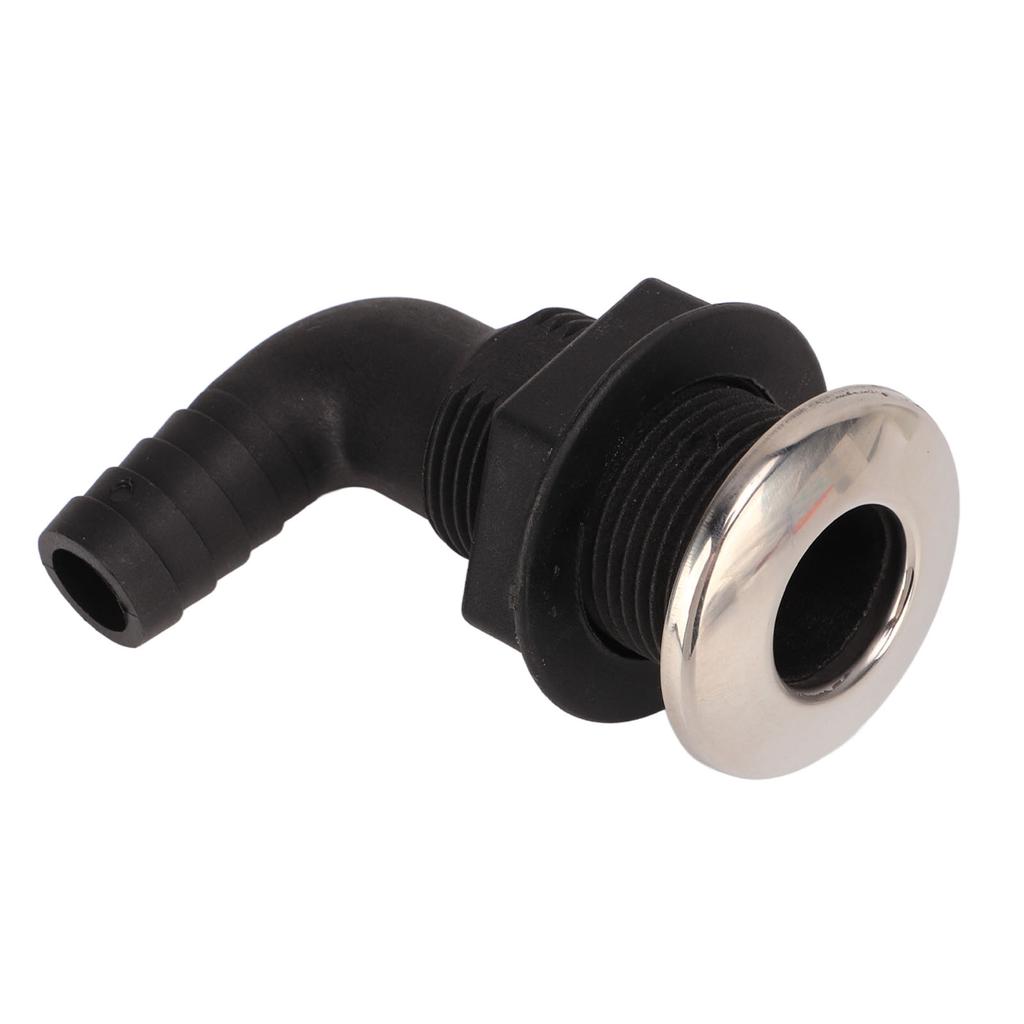 3 4in Marine Elbow Outlet Nylon Hull Hose Connector Marine Hardware Accessories Black