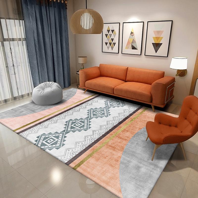Nordic Light Luxury Modern Large Area Living Room Carpet for Sofa and Coffee Table