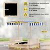 Sandbox for Children 106x106 cm Height-Adjustable Cover Blue