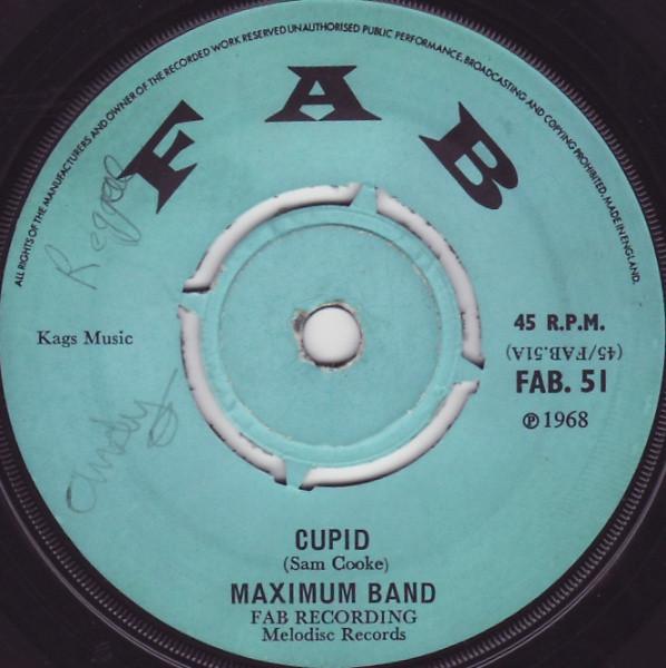 7-дюймовая пластинка MAXIMUM BAND Cupid FAB51 Fab 1968 UK Регги Ска Даб Б/у
