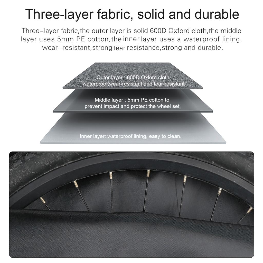 29-дюймовая сумка для велосипедных колес, сумка для переноски колес, Оксфордская дорожная сумка для шин, чехол для колес для гор