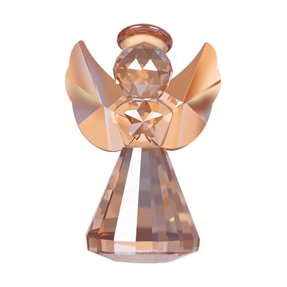 Collecible Crystal Angel Statue Crafts Table Ornament Guardian Angel Figurine Desktop