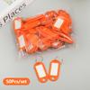 50Pcs Colorful Keychain Key Tag Label ID Name Room Address TEL Number Marker Key Tag Baggage Tag With Split Ring