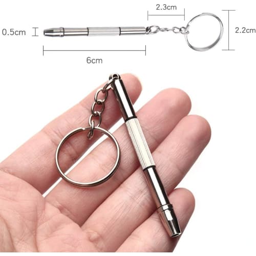 Mini Screwdriver for Glasses Repair, Watch Repair, Screw Replacement, Computer Assembly, and Replacement (Mini Screwdriver, 4-in-1, 1 Piece)