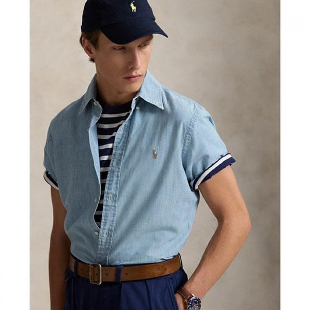 Polo Ralph Lauren Мужская классическая рубашка из шамбре Mnpowov1n820446400