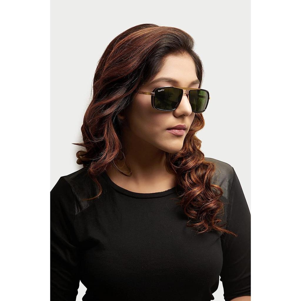 Denny Blue Gradient Glass and Silver Frame Square Nirvana Поляризованные солнцезащитные очки для мужчин и женщин