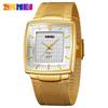 Skmei Luxury Square Quartz Watch Men Business Waterproof Stainless Steel Date Calendar Wristwatches