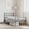 VidaXL Metal Bed Frame with Headboard-Footboard Black 90x200 Cm 355278
