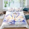 Swan Duvet Cover Black And White Swan Duvet Cover Queen Bird Comforter Cover Microfiber Romantic Flower Wild Animals Quilt Cover