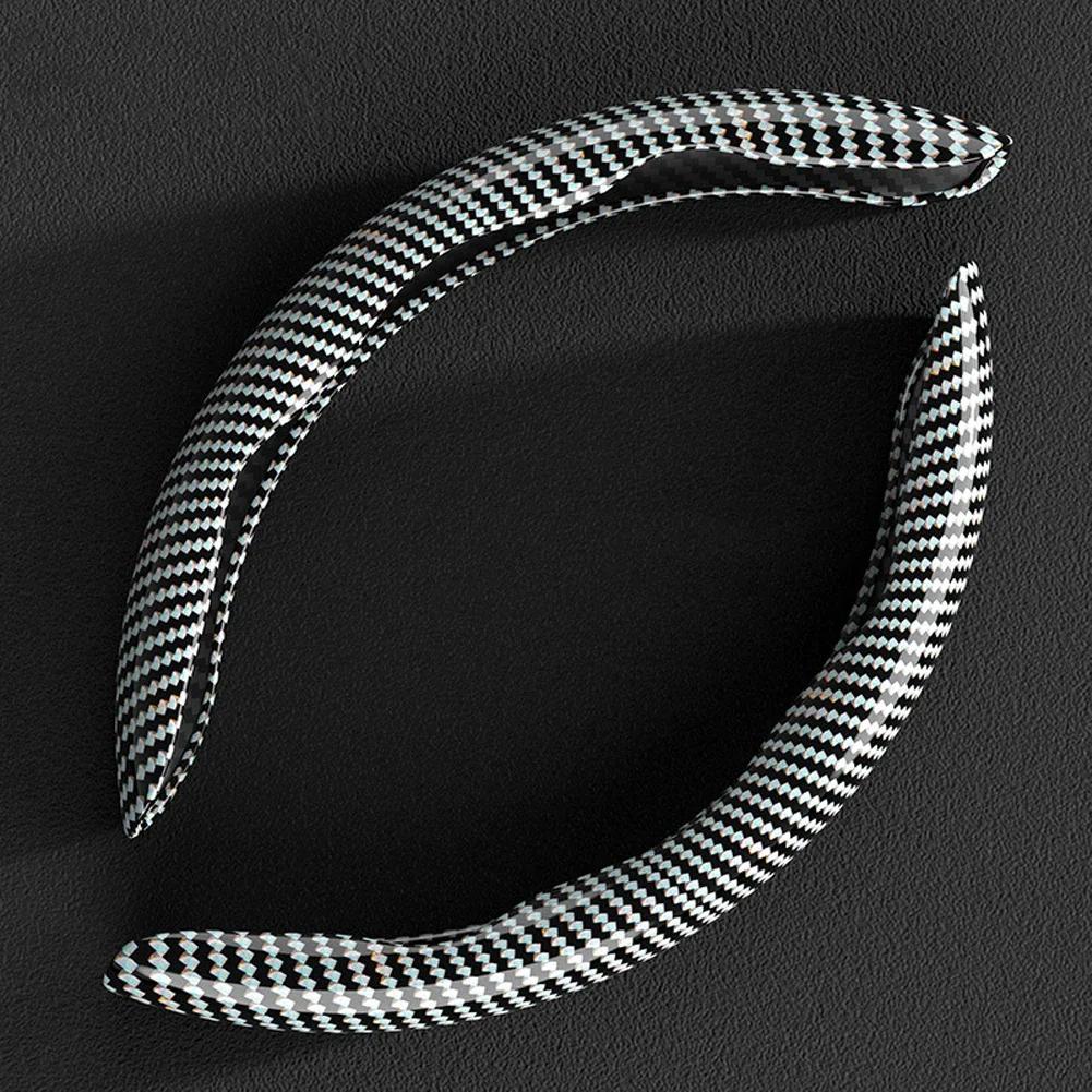2 шт. чехол рулевого колеса автомобиля из углеродного волокна силикона на заказ противоскользящий усилитель чехол автомобильные аксессуары для Auto Deco 2024