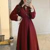 Fairy Vintage Dress Women Autumn Long Sleeve Retro French Elegant Dress Female Casual Party One-Piece Dress Korean 2023 Winter